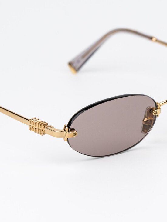 Miu Miu Women Sunglasses Gold Purple Brown Oval MUA54S 5AK20I NEW AUTHENTIC main image 4